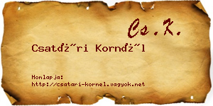 Csatári Kornél névjegykártya